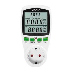   ORNO (Virone) EM-4 fogyasztásmérő,nagyméretű LCD kijelzővel 16A