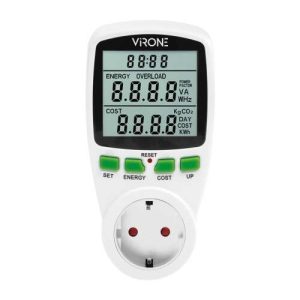 ORNO (Virone) EM-4 fogyasztásmérő,nagyméretű LCD kijelzővel 16A