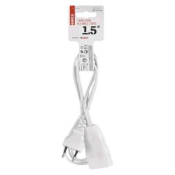 Hosszabbító 1,5 m / 1 aljzat / fehér / PVC / 0,75 mm2