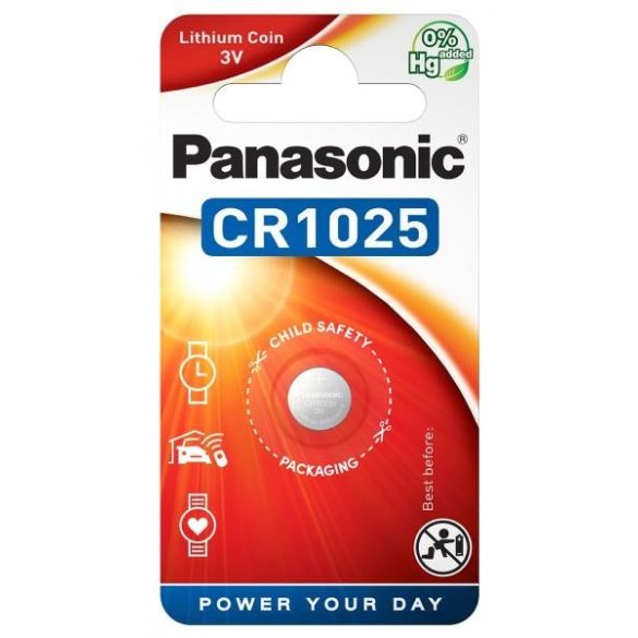 Panasonic CR1025 lithium elem  3V BL/1