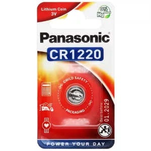 Panasonic CR1220 lithium elem  3V bl/1