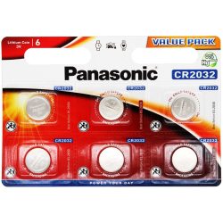 Panasonic CR2032 lithium elem 3V bl/6