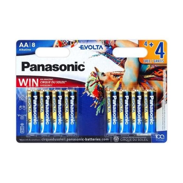 Panasonic Evolta AA ceruza elem (LR6) Bl4+4