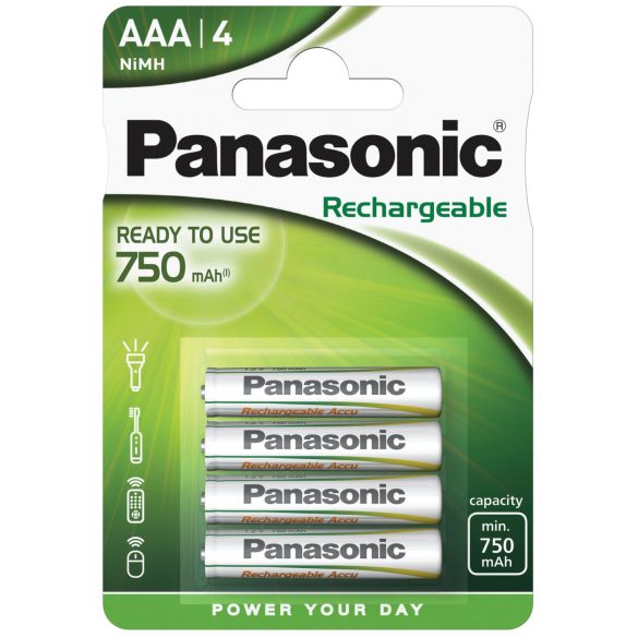 Panasonic R2U 750mAh Ni-Mh akku AAA HR03 BL/4