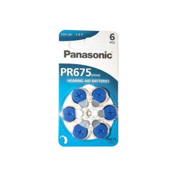 Panasonic PR44 "675" hallókészülék elem BL/6