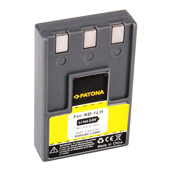 CANON kamera akku IXUS V6V2/V3 NB1LH utángyártott (Patona) 3,6V 830mAh