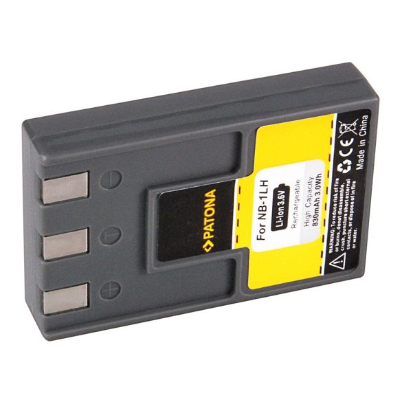 CANON kamera akku IXUS V6V2/V3 NB1LH utángyártott (Patona) 3,6V 830mAh