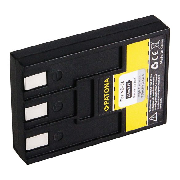 CANON kamera akku NB-3L Digital Ixus 700 750 I utángyártott (Patona) 3,7V 750mAh
