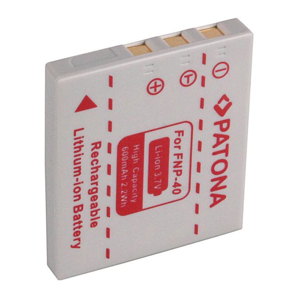 FUJIFILM kamera akku FUJI FINEPIX NP-40 NP40 utángyártott (Patona)3,7V 600mAh