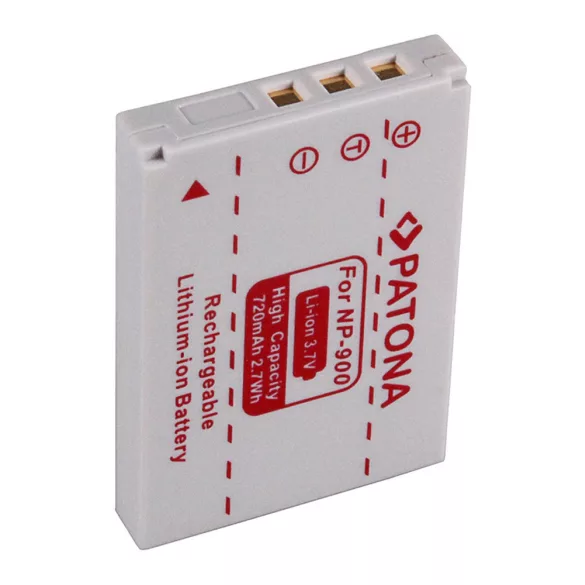 KONICA kamera akku E40/E50 D4 DC-E43 NP900 utángyártott (Patona)3,6V 650mAh