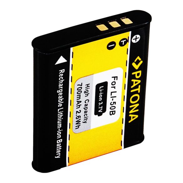OLYMPUS kamera akku LI50b LI-50b mju1010 utángyártott (Patona) 3,7V 700mAh
