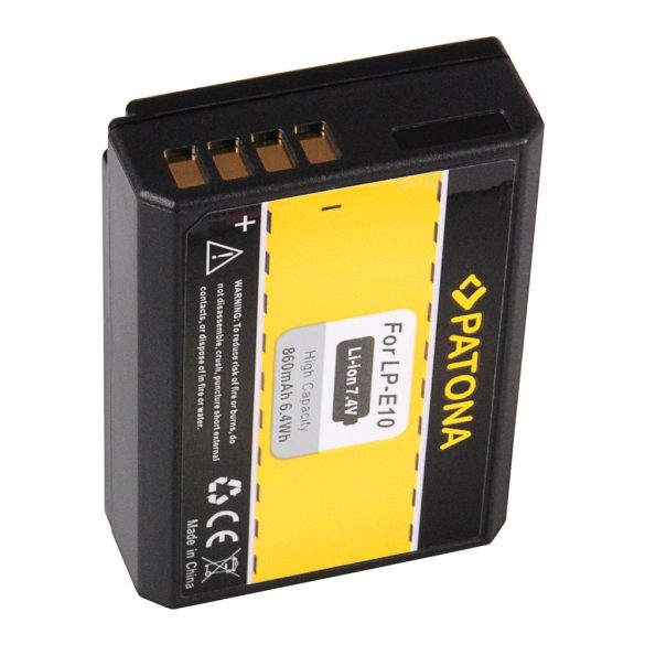 CANON kamera akku LP-E10 EOS 1200D EOS1100D utángyártott (Patona) 7,4V 860mAh