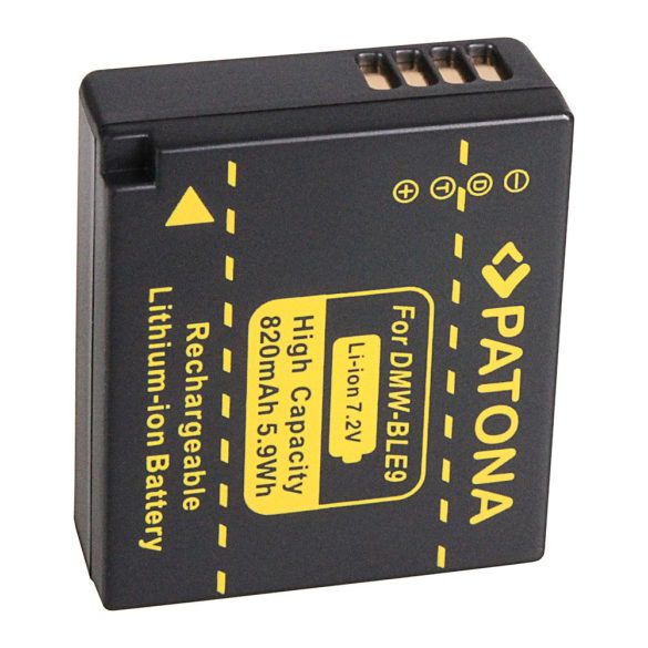 Panasonic kamera akku DMW-BLE9 utángyártott (Patona) 7,2V 820mAh