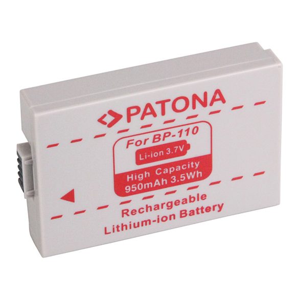CANON kamera akku BP-110 HF-R26 utángyártott (Patona) 3,7V 950mAh