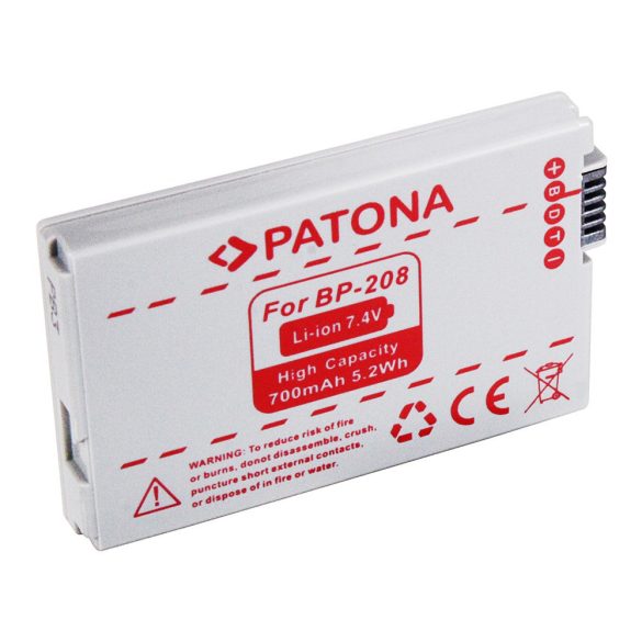 CANON kamera akku BP208,BP308 utángyártott (Patona) 7,4V 700mAh