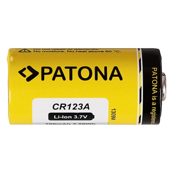 PATONA 16340 (CR123) 3,7V,700 mAh Li-ion akku védelemmel (1309)