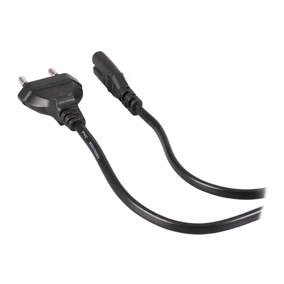 Borotva kábel (hálózati tápkábel,2 dugós), 250V 2,5A  C7 120cm PATONA 5006