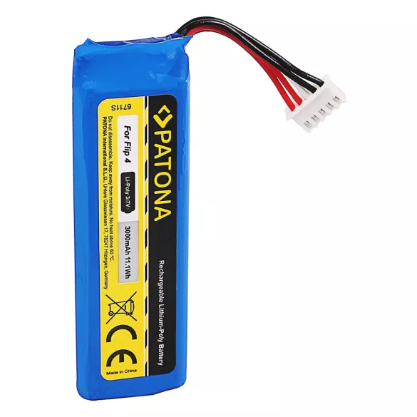 JBL Flip 4 / Flip 4 Special  hordozható hangszóró akku(PATONA 6711) 3,7V 3000mAh