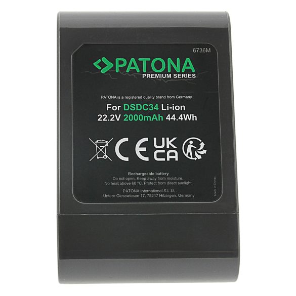 DYSON DC30 DC31 DC34 DC35 DC43 DC45 DC5 utángyártott akkumulátor (Patona) Li-Ion