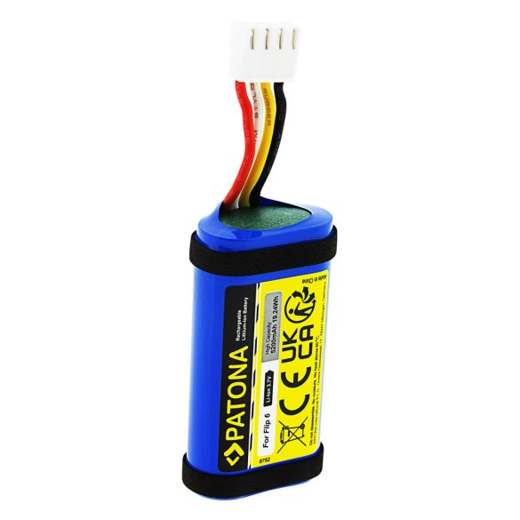 JBL Flip 6 hordozható hangszóró akku(PATONA 6752) 3,7V 5200mAh