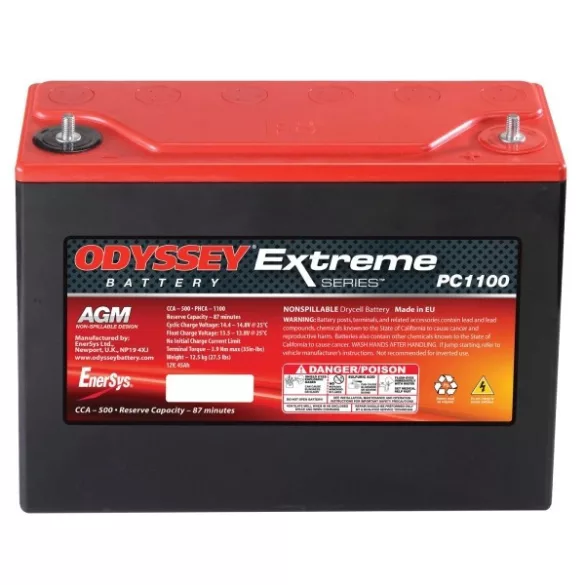 Odyssey Extreme 45Ah (20 h) 500A (CCA) Jobb+ Motorakkumulátor (PC1100)