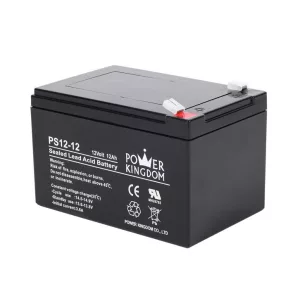 POWER KINGDOM 12V 12Ah PS12-12 ólomakku,VRLA, 151x98x95mm Faston 4,7mm (T1)