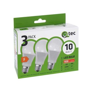 Qtec LED A60 10W E27 4200K 920 lumen,3db-os KISZERELÉS!