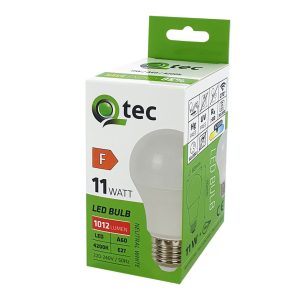 Qtec LED E27 11W A60 4200K (semleges fehér) 1012 lm