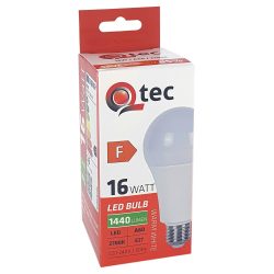 Qtec LED E27 16W A60 2700K (meleg fehér) 1440m