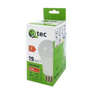 Qtec LED E27 19W A65 4200K (semleges fehér) 1748lm