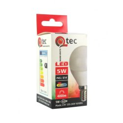 Qtec LED E14 5W P45 kisgömb 2700K (meleg fehér) 400lm