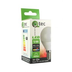 Qtec LED E14 5W P45 kisgömb 4200K (semleges fehér) 400lm