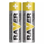 RAVER AA (ceruza) NiMH SOLAR akkumulátor 600mAh 2db/bl B7426