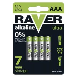 Raver Ultra alkáli mikró elem AAA(LR03) bliszteres/4