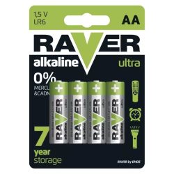 Raver Ultra alkáli ceruza elem AA (LR6) bliszteres/4 B7921