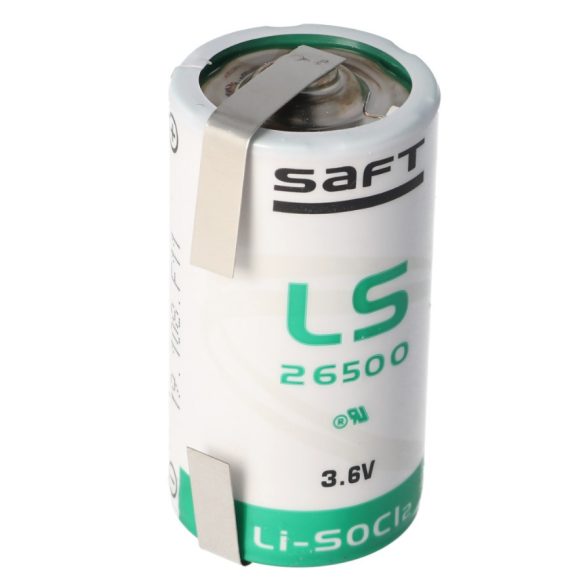 SAFT lithium elem 3,6V C (baby) 3,6V LS26500-plus "U" forrfüllel