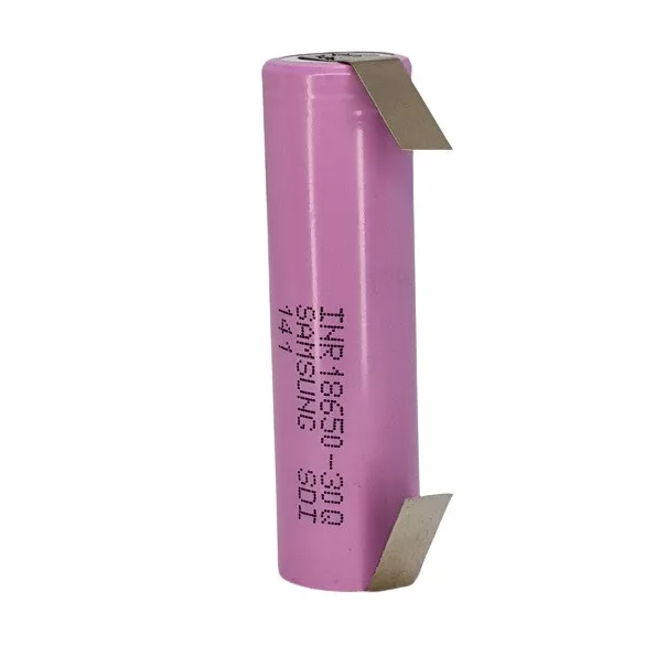 SAMSUNG INR18650-30Q Li-ion 3,7V  ipari akku 3000 mAh 15A "U" forrfüllel