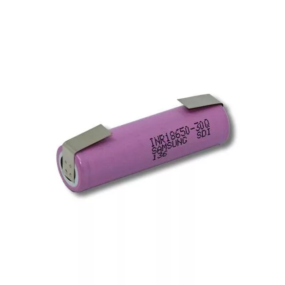 SAMSUNG INR18650-30Q Li-ion 3,7V  ipari akku 3000 mAh 15A "U" forrfüllel
