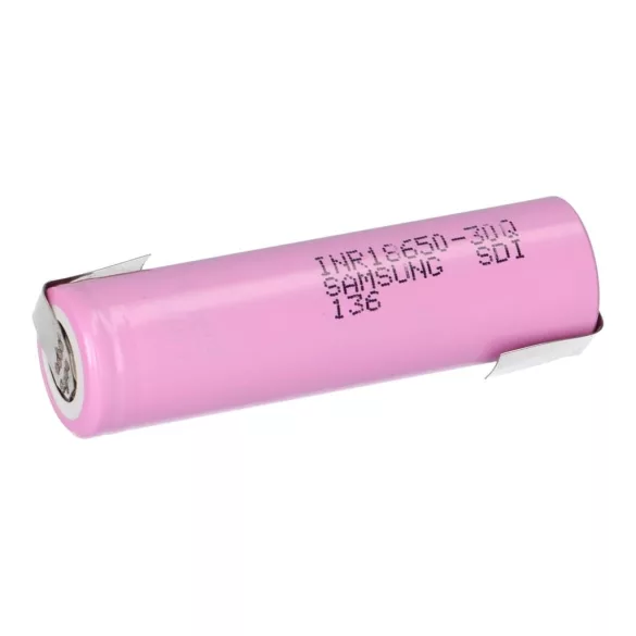 SAMSUNG INR18650-30Q Li-ion 3,7V  ipari akku 3000 mAh 15A "Z" forrfüllel