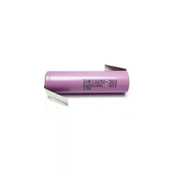 SAMSUNG INR18650-30Q Li-ion 3,7V  ipari akku 3000 mAh 15A "Z" forrfüllel