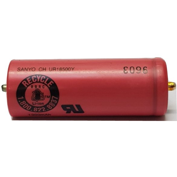 SANYO UR18500Y 3,6V Li-ion  AKKU 1300MAH 2,6A  BÜTYKÖS,BRAUN,SILK-EPIL