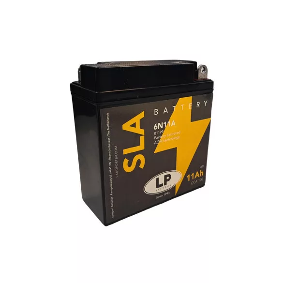 Landport SLA 6 V 11Ah 100A Jobb+ Motorakkumulátor (SLA-6N11A)