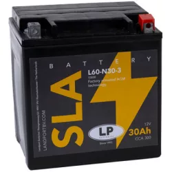 Landport SLA 30Ah 300A Jobb+ Motorakkumulátor (SLA-L60-N30-3)