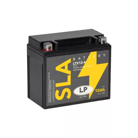 Landport SLA 10Ah 180A Bal+ Motorakkumulátor (SLA-LTX12-4)