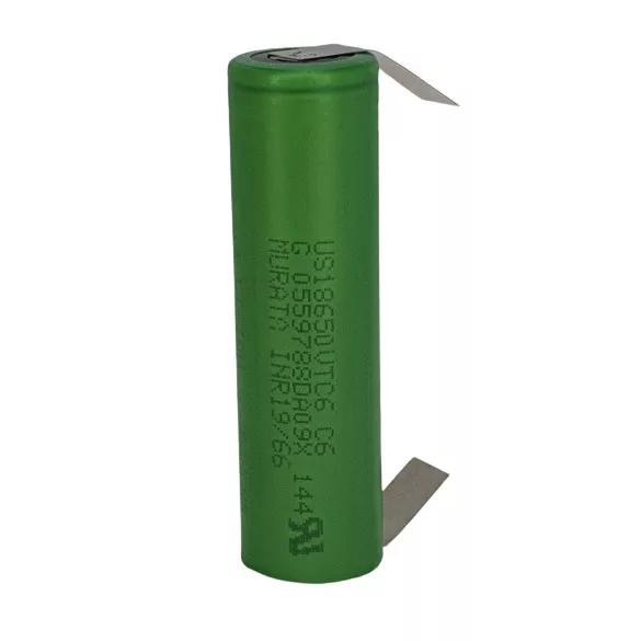 SONY/MURATA 18650VTC6 Li-ion ipari akku 3,7V 3000 mAh 30A "U" forrfüllel