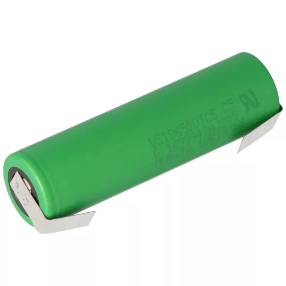 SONY/MURATA 18650VTC5 Li-ion ipari akku, 3,7V, 2600mAh 30A "U" forrfüllel
