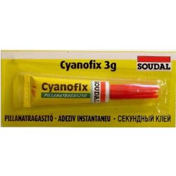 Pillanatragasztó SOUDAL CYANOFIX 3g  bl/12