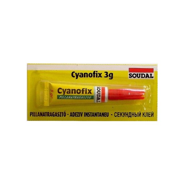 Pillanatragasztó SOUDAL CYANOFIX 3g  bl/12