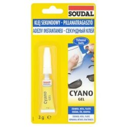 Pillanatragasztó SOUDAL CYANO GEL 3g  bl/1