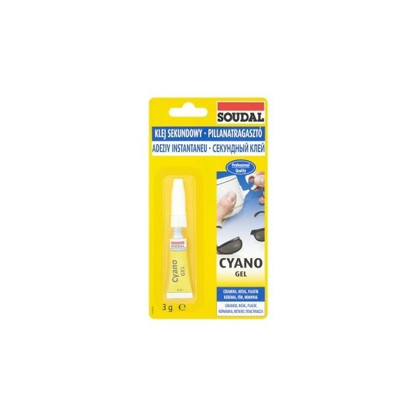 Pillanatragasztó SOUDAL CYANO GEL 3g  bl/1